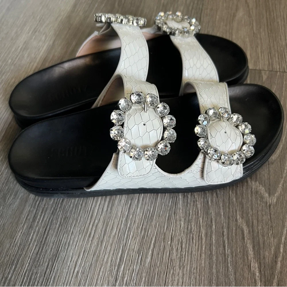 SCHUTZ Arial Sandals w/Rhinestone Buckles Size 9 - Picture 9 of 9